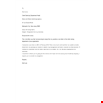 Editable Internship Resignation Letter example document template