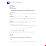 Donation Request Form for University: Equipment for Recipient example document template