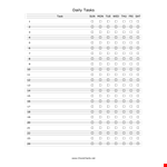 Daily Task Chore Chart For Kids example document template