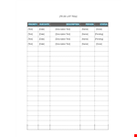 Printable Todo List Template in Word example document template