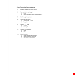 Event Committee Meeting Agenda Template | Target Committee, Agenda example document template