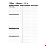 Daily Schedule Template Word example document template