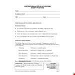 Employee Job Performance Revie Form example document template