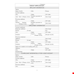 Easy-to-Use Credit Application Form | Apply for Credit Today example document template