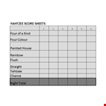 Get Your Free Yahtzee Score Sheets - Track Your Wins and High Scores example document template