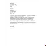 Cost Accountant Job Application Letter example document template