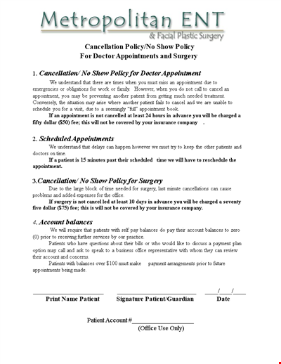 Cancellation of Doctor Appointment: Letter Template & Important Information for Patients