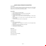 Graphic Design Internship Job Description example document template
