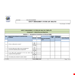 Safety Gap Analysis Template - Assess and Improve Organizational Safety Performance example document template