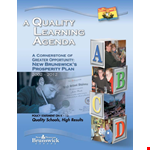 Quality Learning Agenda example document template