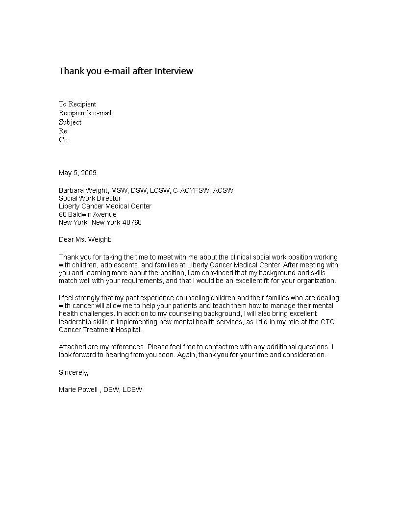 Job Interview Thank You Email Template For Cancer Patients job-interview-thank-you-email-template-for-cancer-patients