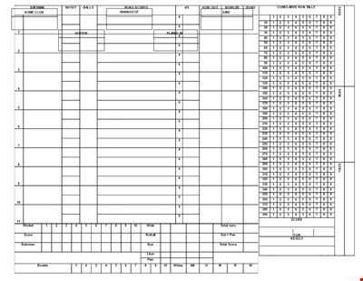 Cricket Scorecard Template | Track Score, Bowlers, Wickets