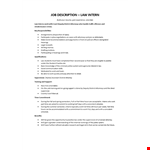 Law Intern Court District Attorney Office Job Description example document template