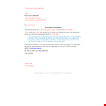 Employee Probation Termination Letter example document template