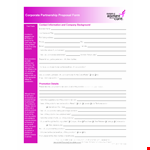 Corporate Partnership example document template 