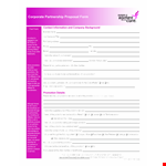 Corporate Partnership example document template