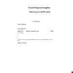Grant Proposal Template - Create a Winning Project Plan | Apply with Ease - Version for Applicants example document template