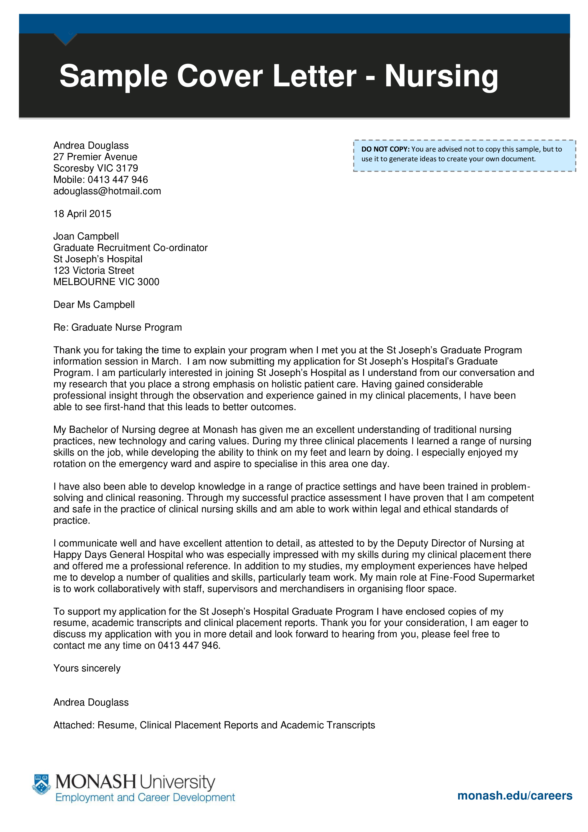 Nursing Application Hospital, Clinical Program for Graduate Nursing