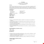 Independent Contractor example document template