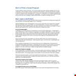 Get Funds for Your Project | Customize Grant Proposal Template example document template