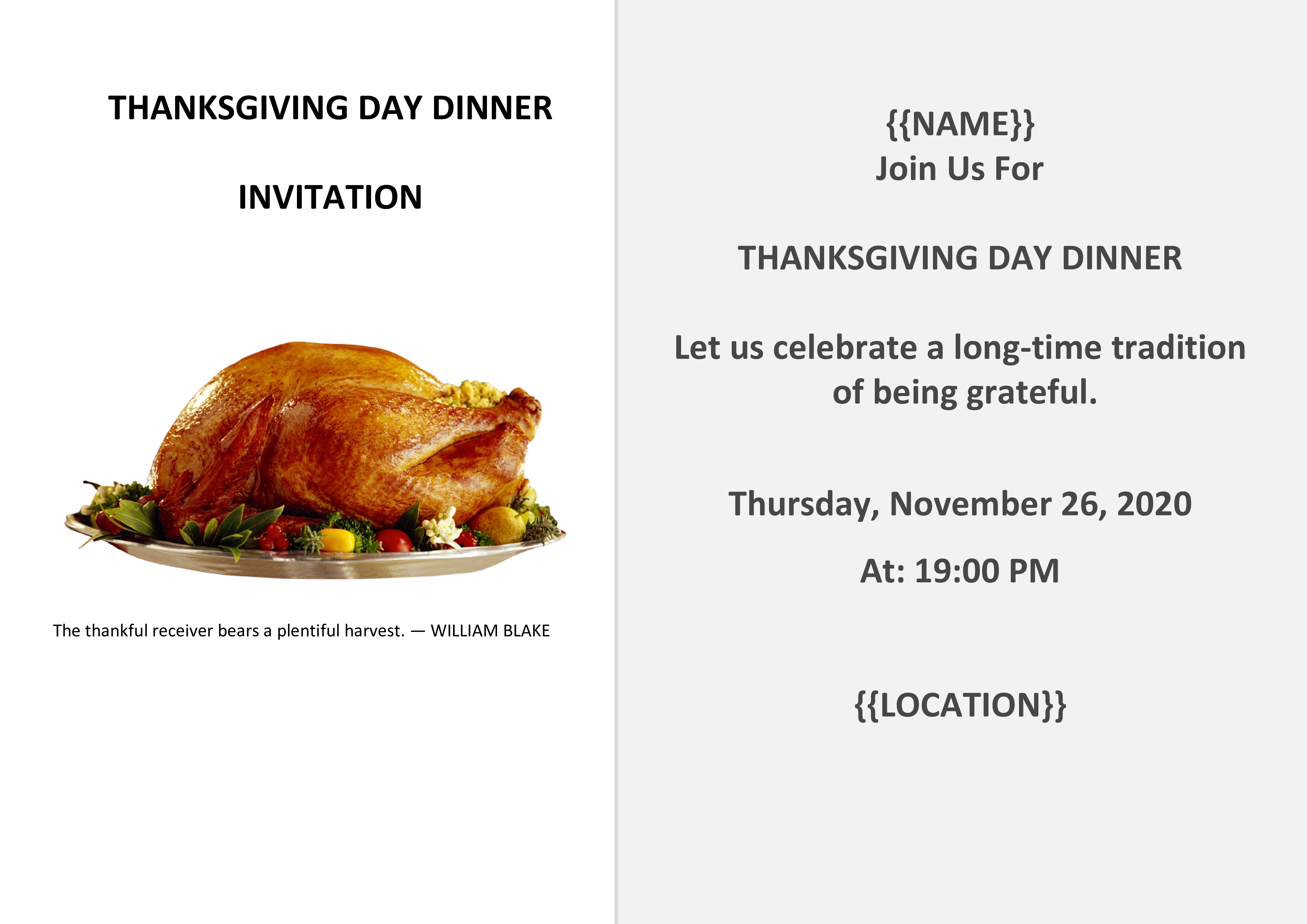 thanksgiving invitation example