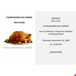 Thanksgiving Invitation Example example document template