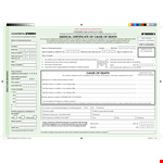 Death Certificate Template - Create Official Certificates for Medical Records example document template