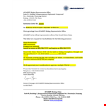 Invitation Letter for Office Representative in Beijing | Aviareps China example document template 