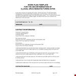 Effective Work Plan Template for Sampling & Decontamination | Sample & Numbers example document template
