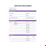 Employee Status Change Form example document template