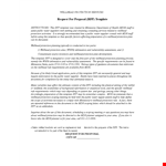 Create Winning Proposals with Our Request for Proposal Template | Wellhead example document template