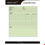 Effective Meeting Agenda Template - Productive Meetings example document template