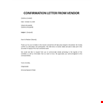 Event Confirmation letter example document template