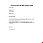 Event Confirmation letter example document template 