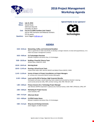 Project Management Workshop Agenda Template Create A Structured 