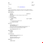 Free Professional Resume Format example document template