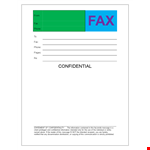 Confidential Fax Cover Sheet Template - Send Your Message and Information Securely via Phone example document template