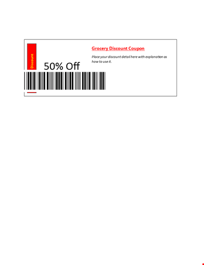 50% Off Coupon Template