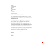 General Employment Job Application Letter example document template 