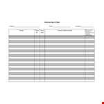 Project Volunteer Sign In Sheet example document template