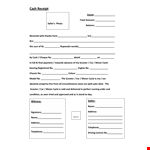 Cash Receipt Sample Template example document template