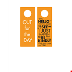 Create Eye-Catching Door Hanger Templates | Customize and Print example document template
