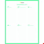 Organized Grocery List Template Sample example document template