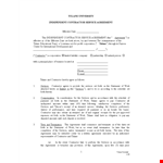 Independent Contractor Agreement – Clear and Concise Contractor Agreement | Tulane example document template