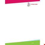 Professional Letterhead Template - Customizable & Printable example document template 
