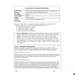 Evaluation Committee Report example document template