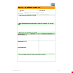 Project Planning Template - Simplify Your Process example document template