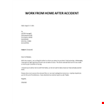 Work From Home After Accident example document template
