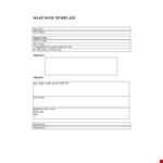 Medical Visit Soap Note Template | Easily Document Patient Care example document template