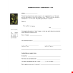 Expert Landlord Reference Letter and Authorization - Galvin Information example document template